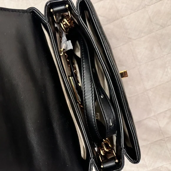 Tory Burch Black Quilted Leather Handbag - Picture 13 of 16